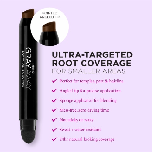 EVERPRObeauty® Gray Away Root Touch-Up Quick Stick - Light Brown Perspective: back