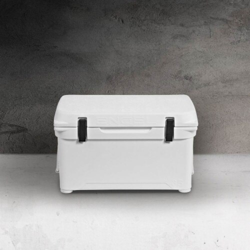ENGEL 35 Quart 42 Can High Performance Roto Molded Ice Cooler Chest, White Perspective: back
