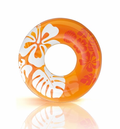 Intex Colorful Transparent Inflatable Swimming Pool Tube Raft (12 Pack) 59251EP Perspective: back