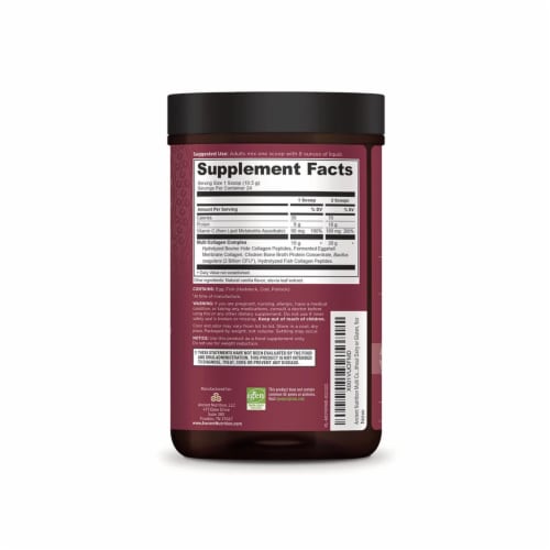 Ancient Nutrition Vanilla Multi Collagen Protein Perspective: back