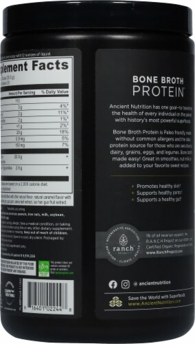 Ancient Nutrition Bone Broth Protein™ Salted Caramel Perspective: back