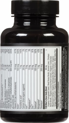 Ancient Nutrition Men's Once Daily Vitamin Capsules Perspective: back