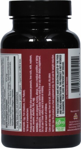 Ancient Nutrition Multi Collagen Protein Gut Restore Capsules Perspective: back
