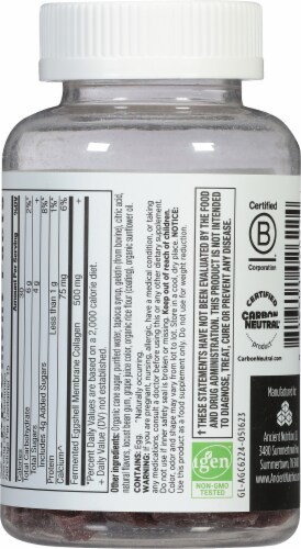 Ancient Nutrition Mixed Berry Collagen Peptide Gummy Perspective: back