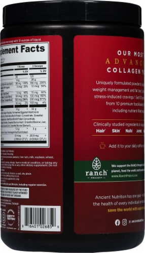 Ancient Nutrition Multi Collagen Advanced Lean - Cinnamon Flavor Powder Perspective: back