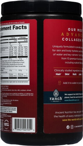Ancient Nutrition Multi Collagen Advanced Hydrate - Berry Flavor Powder Perspective: back