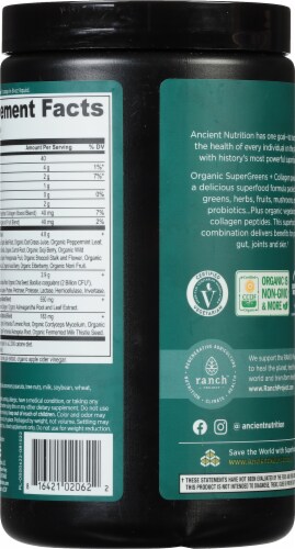 Ancient Nutrition Organic Super Greens & Collagen Perspective: back