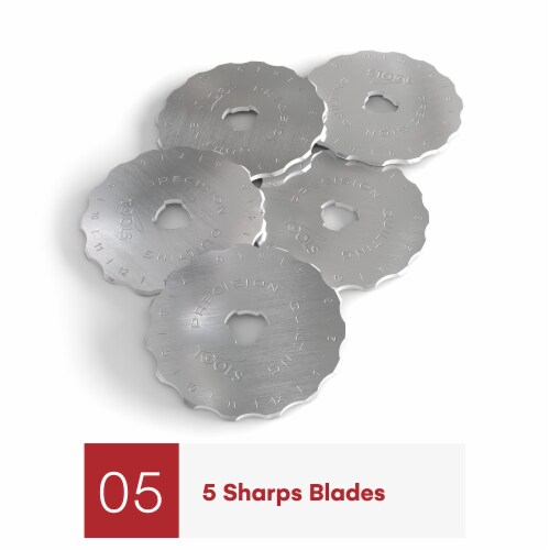 Precision Quilting Tools 45MM Wide Skip Blade (Pack of 5) Perspective: back