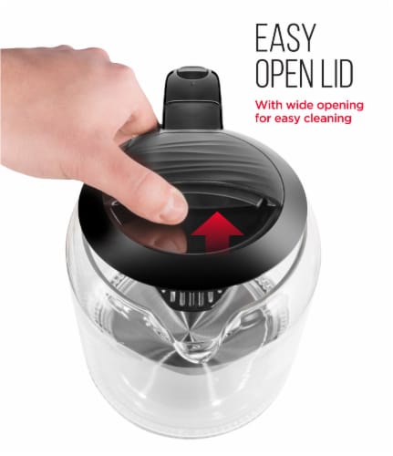 Chefman Electric Glass Kettle - Clear/Black Perspective: back