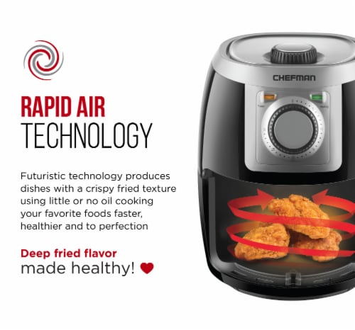 Chefman TurboFry Air Fryer - Black Perspective: back