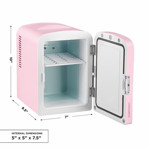 Chefman Portable Mirrored Personal Fridge Perspective: back
