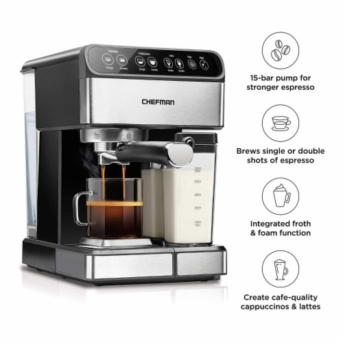 Espresso Machine 15-Bar Coffee Maker w/ Frother for Espresso Latte  Cappuccino, 1 Unit - Kroger