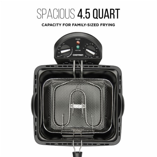 Chefman Stainless Steel Deep Fryer - Black Perspective: back