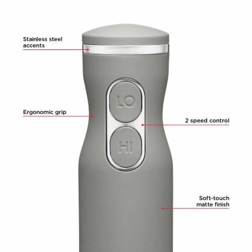 Chefman Immersion Stick Hand Blender - Gray Perspective: back