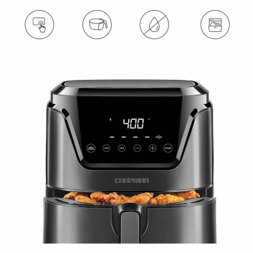 Chefman TurboFry Touch Digital Air Fryer - Black Perspective: back