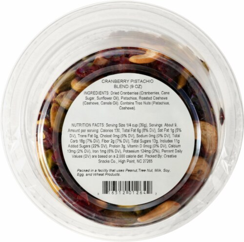 Creative Snacks Co. Cranberry Pistachio Blend Perspective: back