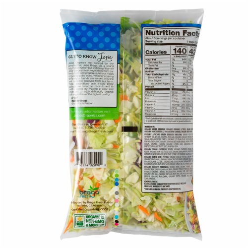 Josie's Organics Avocado Goddess Vegan Chopped Salad Kit Perspective: back