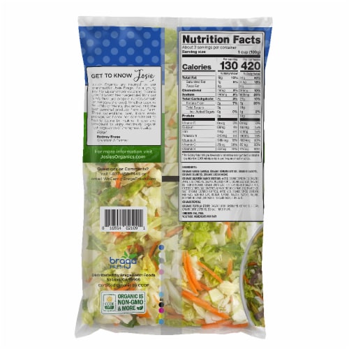 Josie's Organic Jalapeno Ranch Chopped Salad Kit Perspective: back