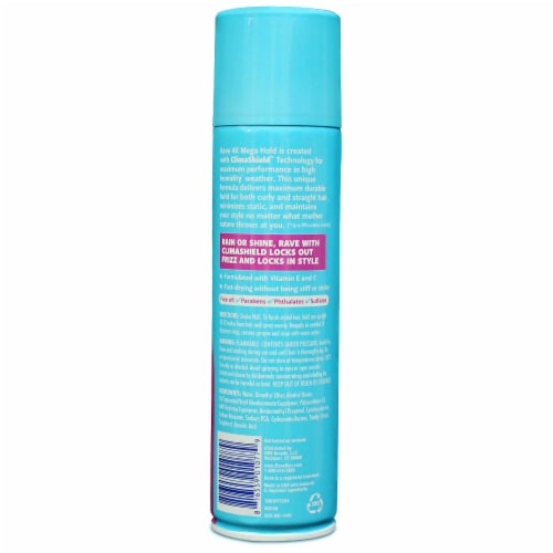 Rave 4X Mega Hold Unscented Hair Spray Perspective: back