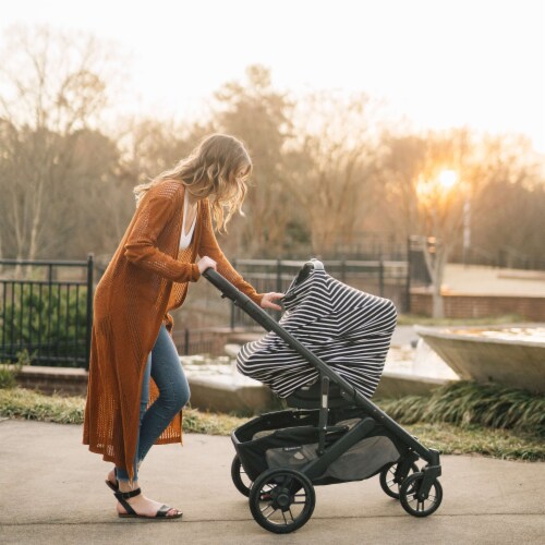 Milk Snob MODERN STRIPE 5-in-1 Nursing and Car Seat Cover Perspective: back