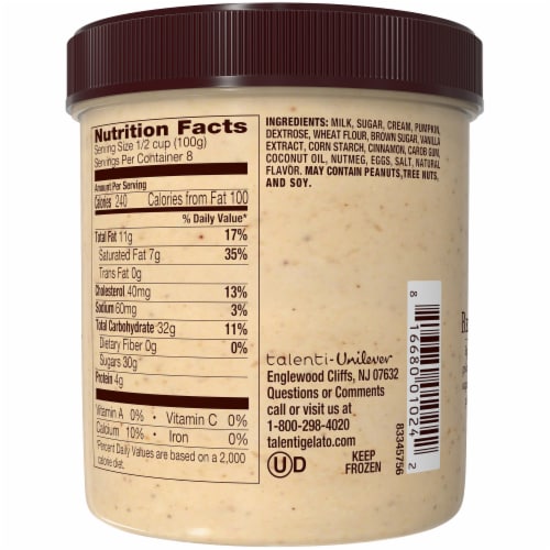 Talenti® Pumpkin Pie Gelato Perspective: back