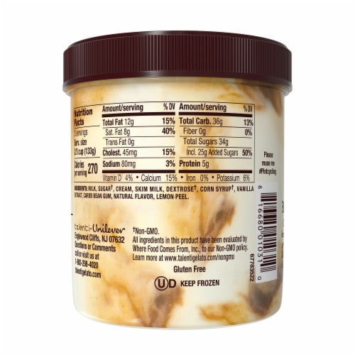 Talenti® Vanilla Caramel Swirl Gelato Pint Perspective: back