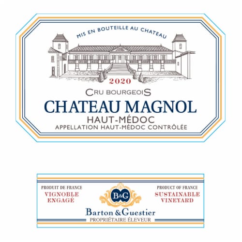 Chateau Magnol Bordeaux France Red Wine Perspective: back