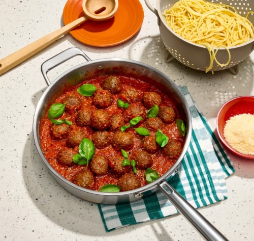 Impossible® Plant-Based Frozen Italian Meatballs Perspective: back