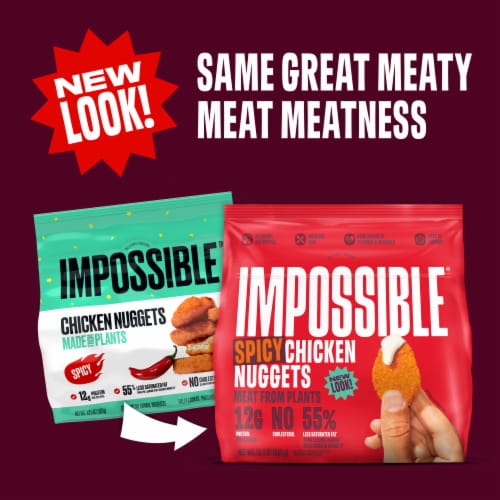 Impossible™ Plant-Based Frozen Spicy Chicken Nuggets Perspective: back