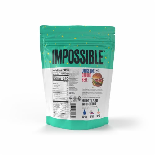 Impossible™ Frozen Plant Based Burger Patties Perspective: back