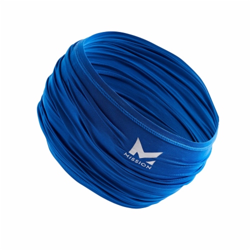 Mission® Cooling Neck Gaiter - Blue Perspective: back