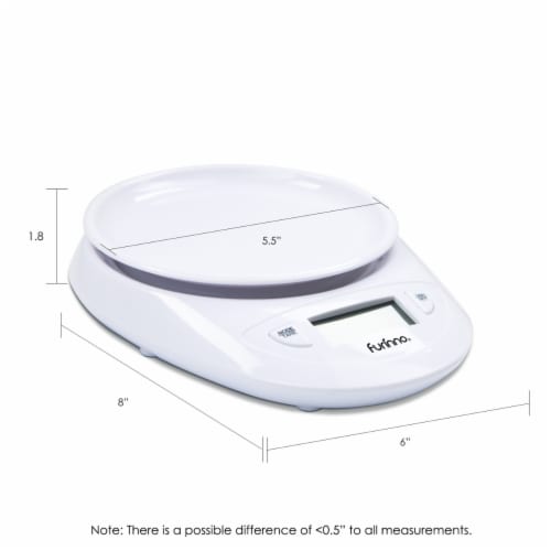 Furinno FK150 DaPur Precision Kitchen Scale - White Perspective: back
