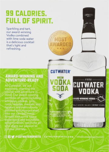 Cutwater® Spirits Fugu Lime Vodka Soda Cocktail Perspective: back