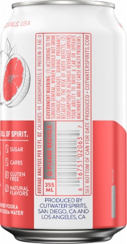 Cutwater® Grapefruit Vodka Soda Cocktail Perspective: back