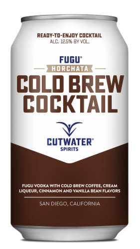 Cutwater Spirits Fugu Horchata Cold Brew Cocktail 4 Cans Perspective: back