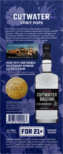 Cutwater® Frozen Tropical Rum Spirit Pops Perspective: back