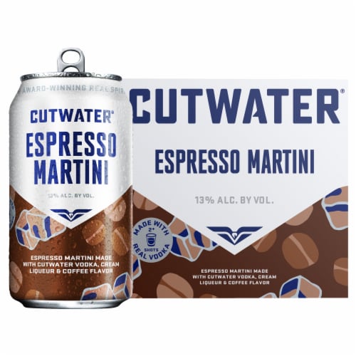 Cutwater Espresso Martini Canned Cocktail Perspective: back