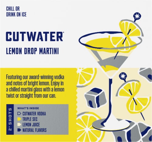 Cutwater® Lemon Drop Martini Cans Perspective: back