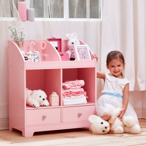 Fantasy Fields - Little Princess Cindy Toy Cubby Storage - Pink TD-12230P Perspective: back