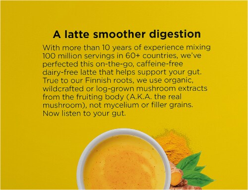Four Sigmatic Organic Mushroom Golden Latte Mix Packets Perspective: back