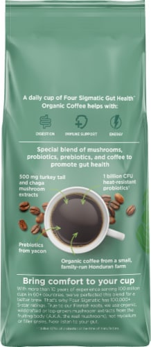 Four Sigmatic Defend Medium Roast Mushroom Ground Coffee with Probiotics Perspective: back