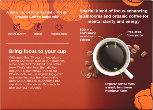 Four Sigmatic Focus Organic High Caf Dark Roast Pods Perspective: back
