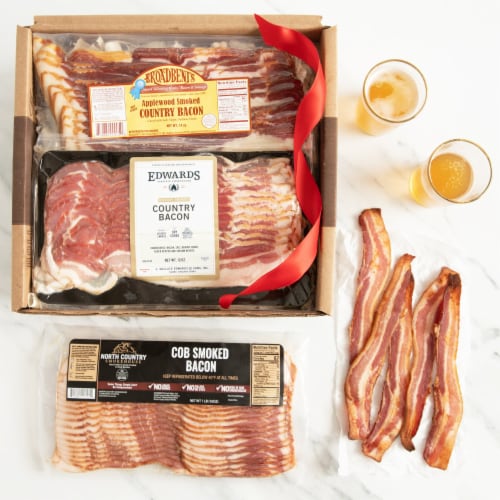 Bacon Lover's Feast in Gift Box  (2.6 pound) Perspective: back