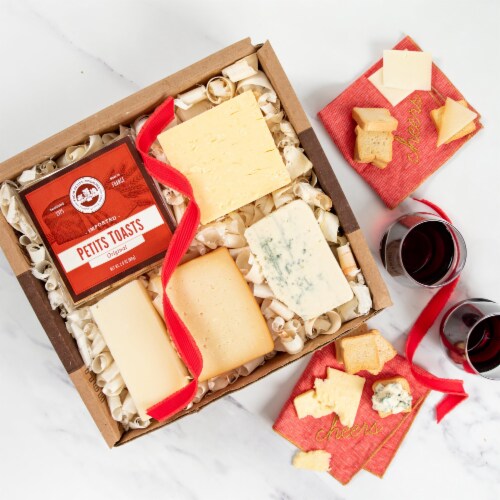 igourmet's Favorite 4 Gourmet Cheese Sampler in Gift Box Perspective: back