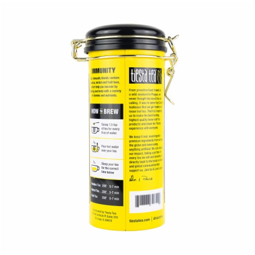 Tiesta Tea® Immunity Chocolate Ginger Turmeric Spiced Cocoa Rooibos Tea Perspective: back