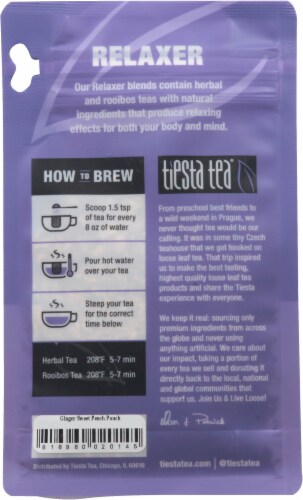 Tiesta Tea® Ginger Sweet Peach Herbal Loose Leaf Tea Perspective: back