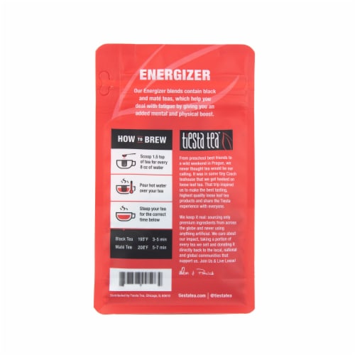 Tiesta Tea Energizer Black Thai Tropical Loose Leaf Tea Perspective: back
