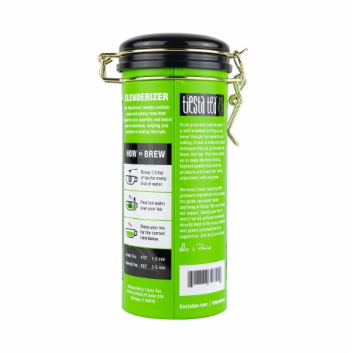 Tiesta Tea Slenderizer Pineapple Blues Blueberry Pineapple Loose Leaf Green Tea Perspective: back