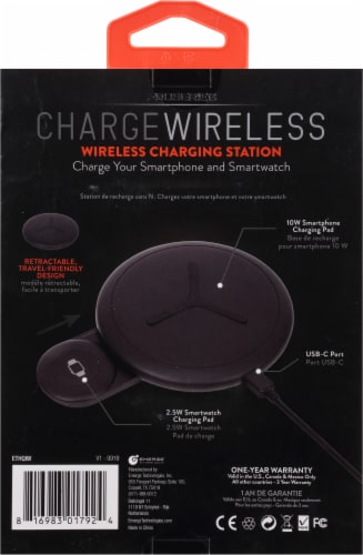 Emerge Technologies 2-in-1 Wireless Charging Station Perspective: back