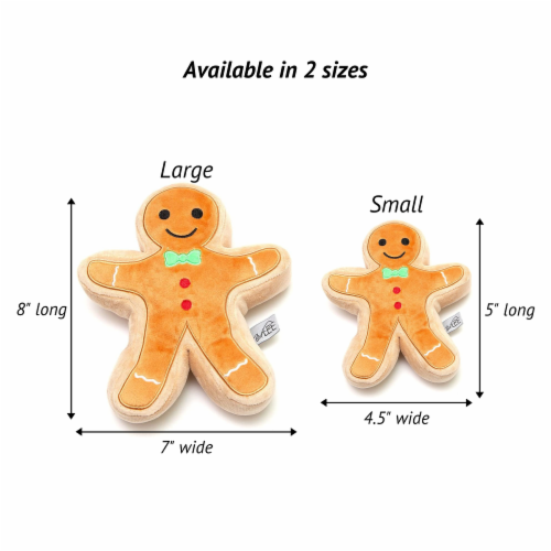 Midlee Christmas Sugar Cookie Plush Dog Toy Gingerbread Man Large 1 Jay C Food Stores